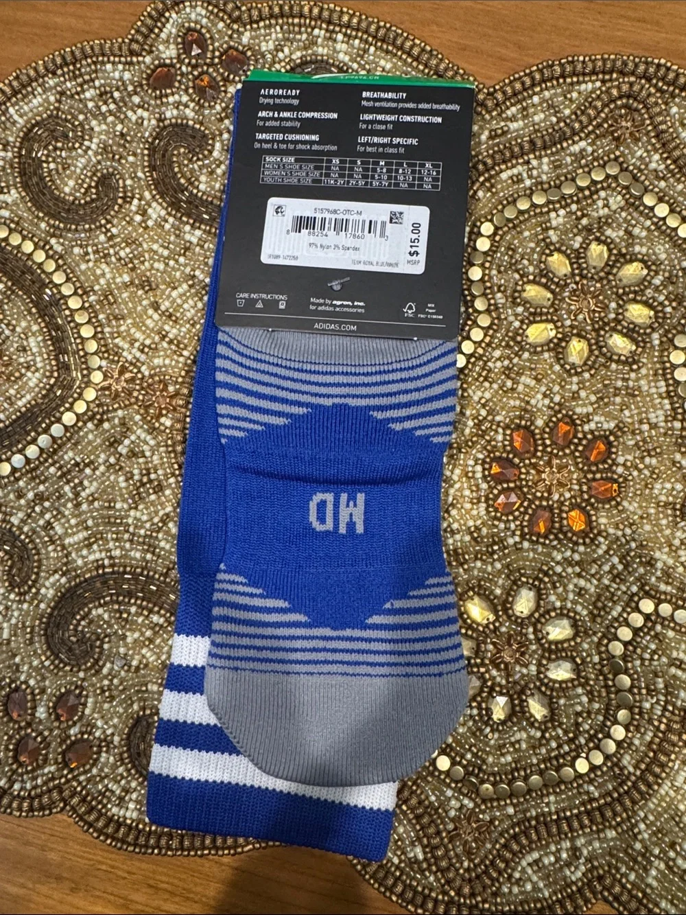 adidas Soccer Copa Zone Athletic Socks, NWT, unisex adult+youth size M